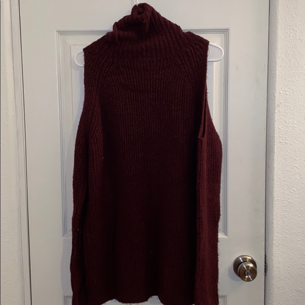 Forever 21 cowl neck shoulder less knit dress - Picture 2 of 4